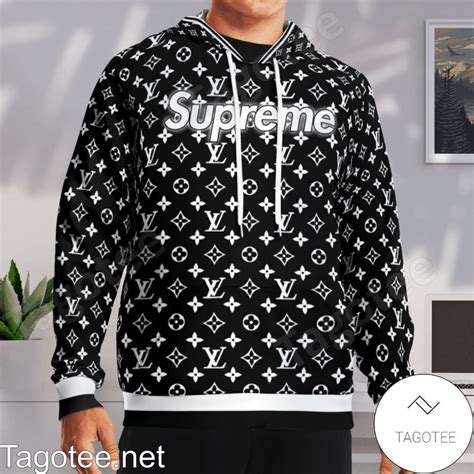 black supreme louis vuitton|supreme louis vuitton hoodie.